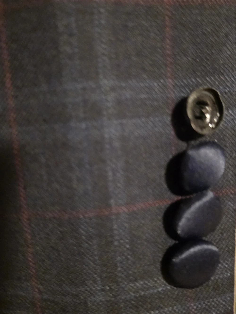 Jos. A. Bank Navy Plaid Satin-Lapel Tuxedo Jacket